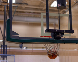 basketball hoop and ball