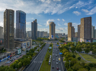 Fototapeta premium Urban Scenery of Huai'an City, Jiangsu Province, the Capital of Canals