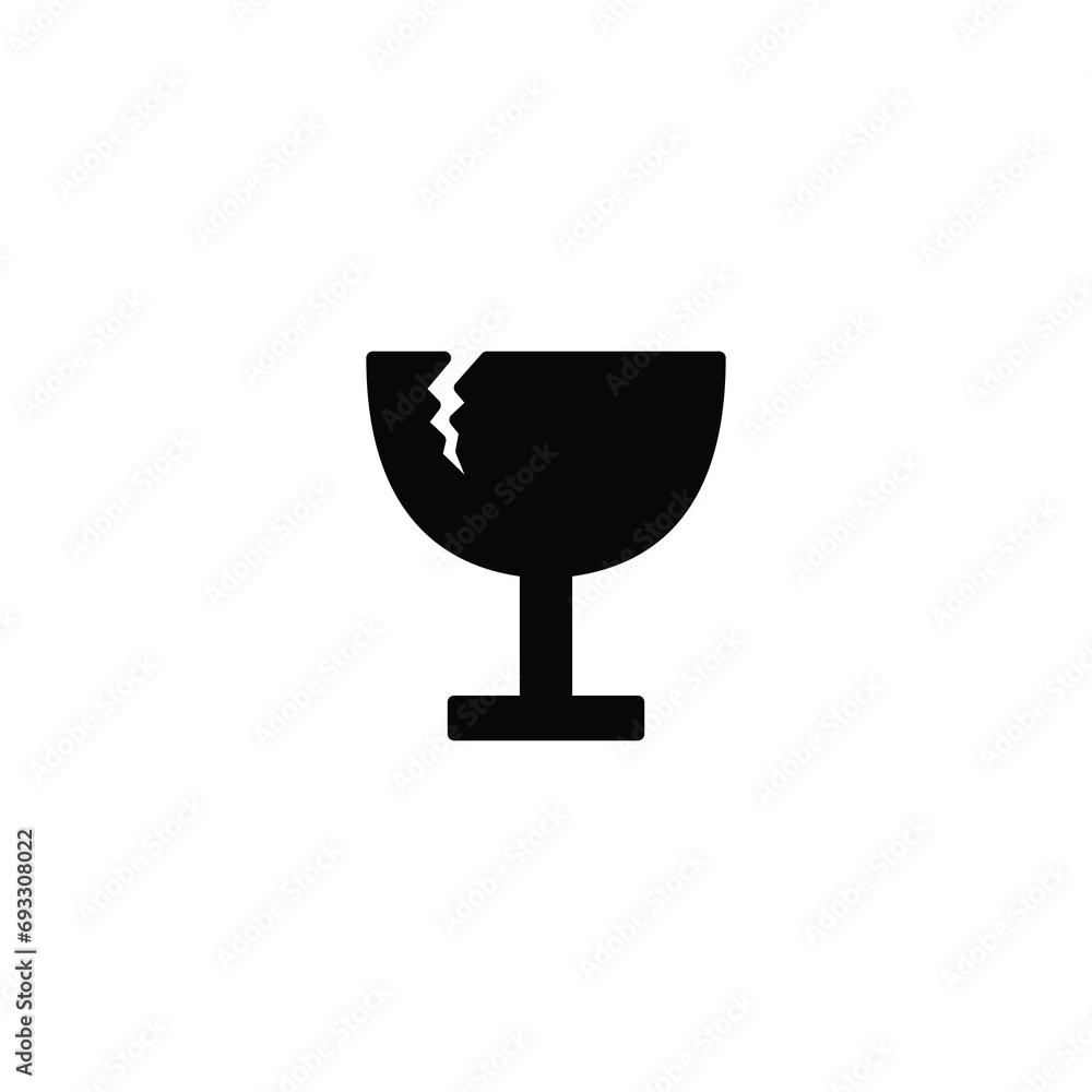 Poster fragile icon, fragile sign vector for web site computer and mobile app