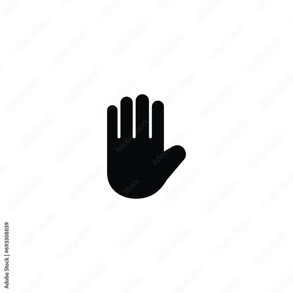 Aufkleber hand icon, hand stop sign vector for web site computer and mobile app