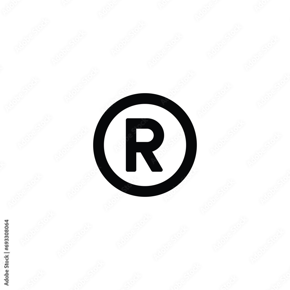 Poster register mark icon, register mark sign vector for web site computer and mobile app