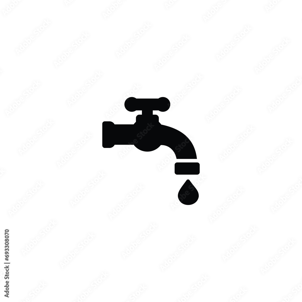 Aufkleber water droplets from faucets icon vector for web site computer and mobile app