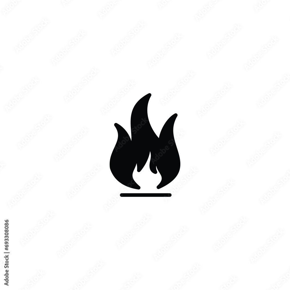 Poster fire flame icon, fire flame sign vector for web site computer and mobile app
