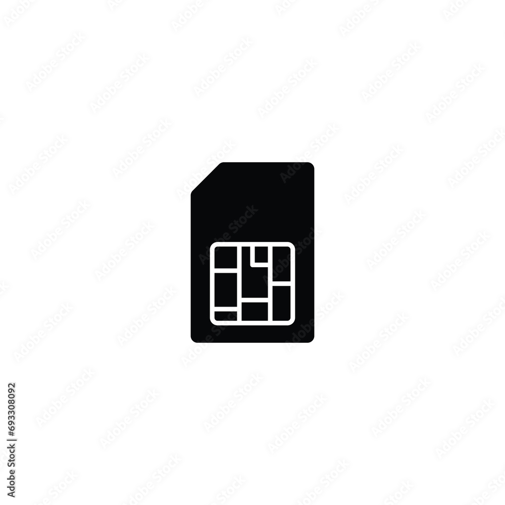 Aufkleber sim card icon, sim card sign vector for web site computer and mobile app