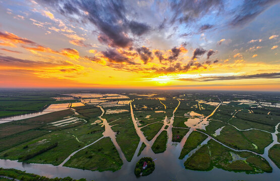 Jiulongkou Wetland Park, Yancheng City, Jiangsu Province