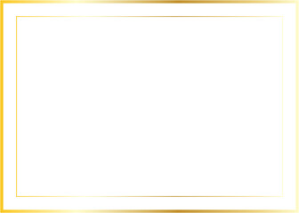 golden square frame line transparent background