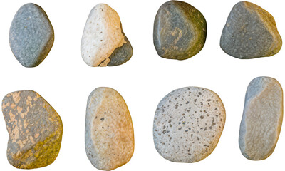 Fototapeta na wymiar set of shapes of stones