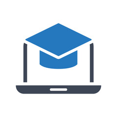 Online university education vector icon