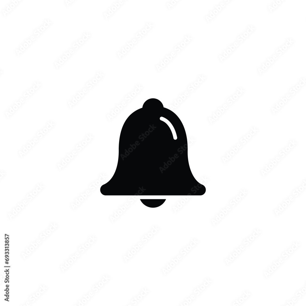 Aufkleber bell icon, bell notification sign vector for web site computer and mobile app