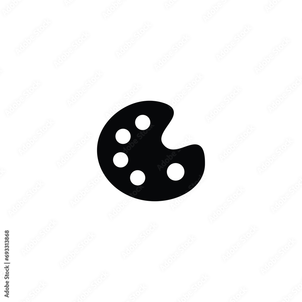 Poster paint palette icon, paint palette sign vector for web site computer and mobile app