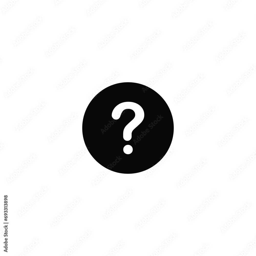 Poster question icon, question sign vector for web site computer and mobile app