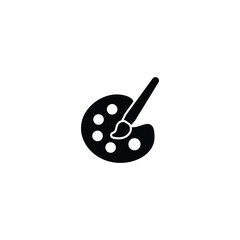 paint brush and Palette icon vector for web site Computer and mobile app