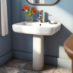 Bathroom Sink. Minimalistic and Aesthetic Interior Designs