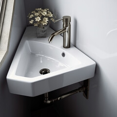 Bathroom Sink. Minimalistic and Aesthetic Interior Designs