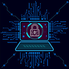 Abstract connecting dots and lines. Connection science background