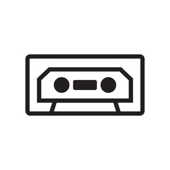 tape cassette icon vector