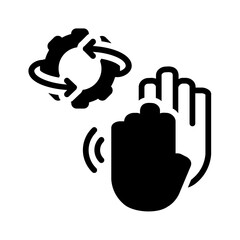 Solid black icon for Third party features