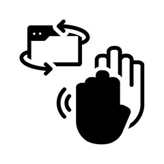 Solid black icon for Third party features