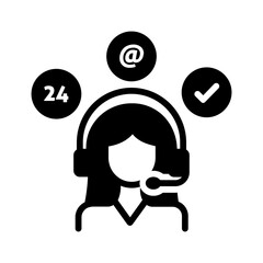 Solid black icon for Assistance