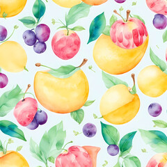 pattern with fruits