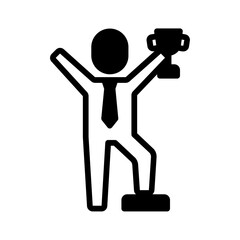 Solid black icon for Sucessful