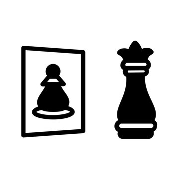 Solid black icon for Underestimate