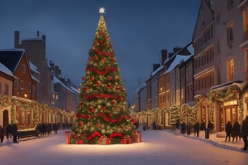 christmas tree in the street