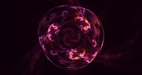 3D manual rendering abstract circle light background