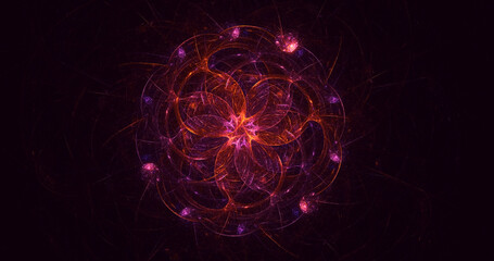 3D manual rendering abstract circle light background