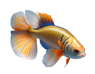 Beautiful Siamese fighting fish swimming