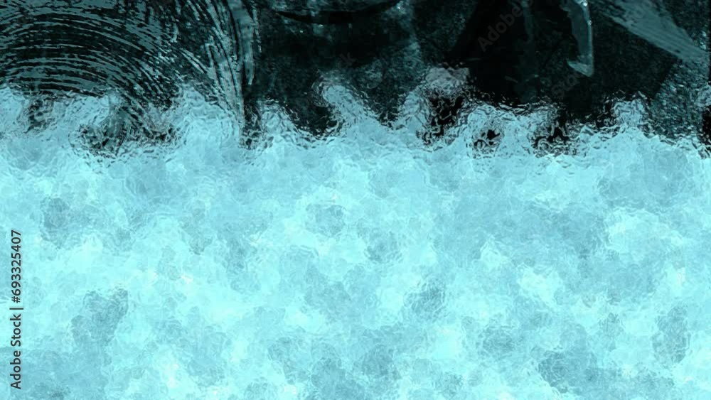 Aufkleber animation of moving and changing green texture and copy space on black background