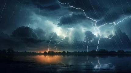 Deurstickers thunderstorms © Emil