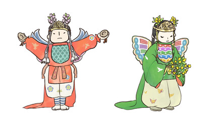 雅楽の装束の子ども