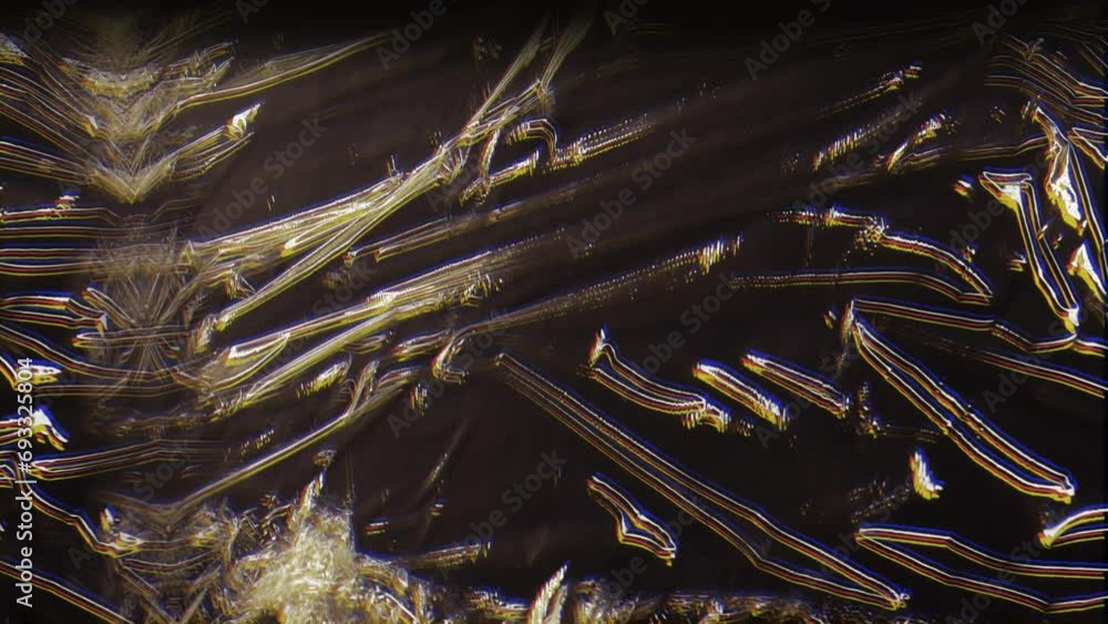 Poster animation of moving and changing brown texture and copy space on black background