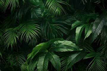 Tropical leaves background,  Natural green leaves background,  Tropical leaves background