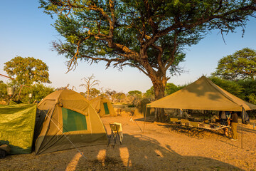 Safari camp, Khwai River, Moremi Game Reserve, Botswana