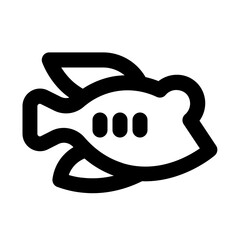 Horn Fish Line UI Icon