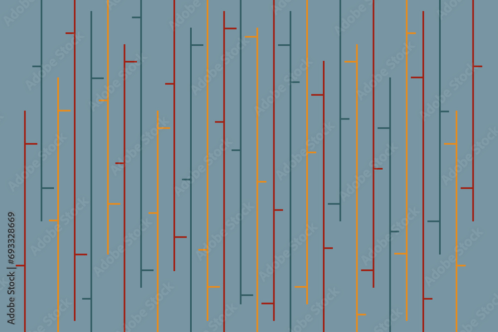 Aufkleber geometric of background vector. design retro of random stripe colorful on blue background. design pr