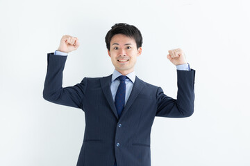 ガッポーズするビジネスマン　Business