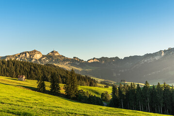 Hoher Kasten in the Alpstein mountains, Canton Appenzell Innerrhoden, Switzerland
