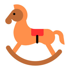 Rocking Horse Icon Design Vector