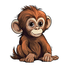 Zodiac sign monkey. Zodiac symbol monkey. Vector illustration.