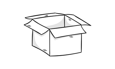 Open Box icon . open package vector icon.