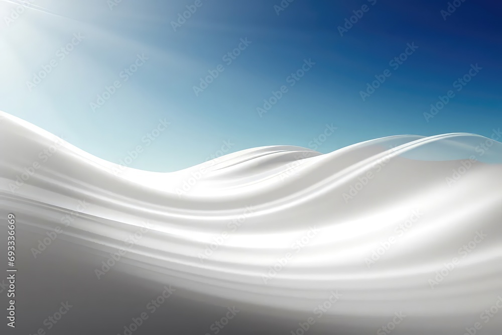 Wall mural an abstract background image for creative content, showcasing a white wave design, creating a dynami