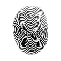 fingerprint, transparent background, isolated image, generative AI