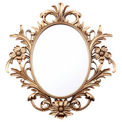 a decorative mirror, transparent background, isolated image, generative AI