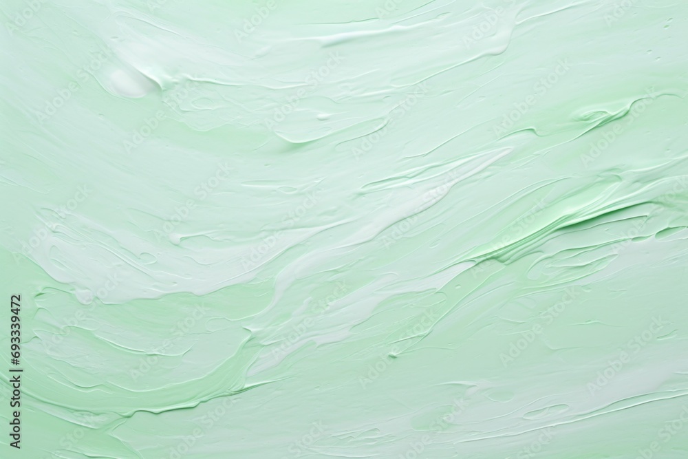 Poster a close-up view of a painting that features vibrant green paint. this picture can be used for variou