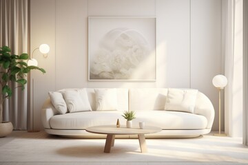 A comfortable living room featuring a couch and a coffee table. Perfect for home decor and interior design projects