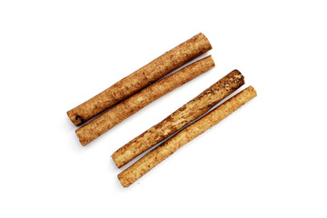 Burdock Root (Gobo) on white background.