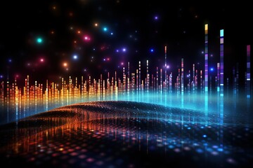 Artificial Intelligence digital binary code abstract background technology futuristic,generative ai.